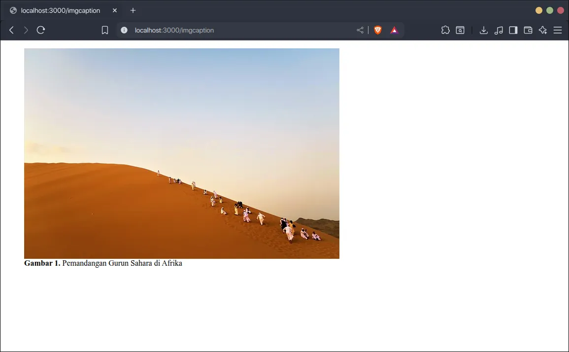 Caption di Gambar HTML
