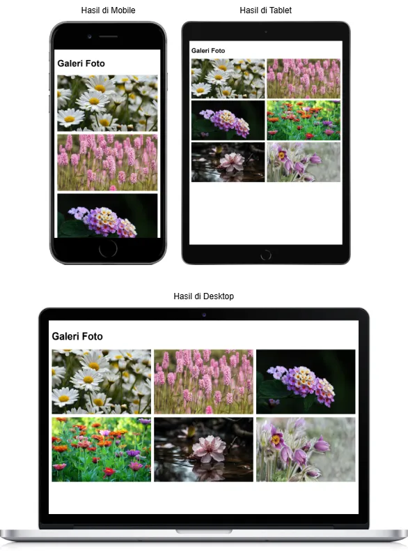 Layout Galeri Foto Responsive