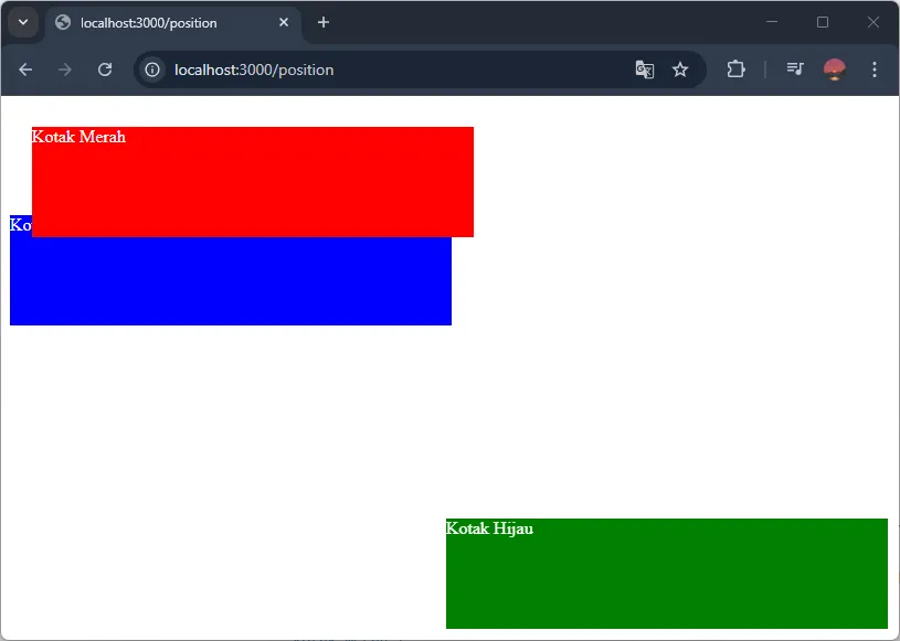 Mengatur Posisi Elemen