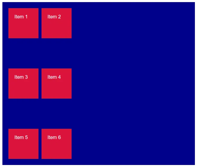Contoh Grid Align Between
