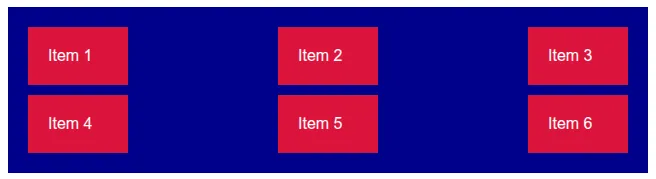 Contoh Grid Justify Between