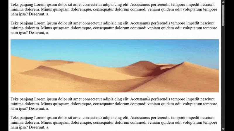 Posisi Elemen Sticky