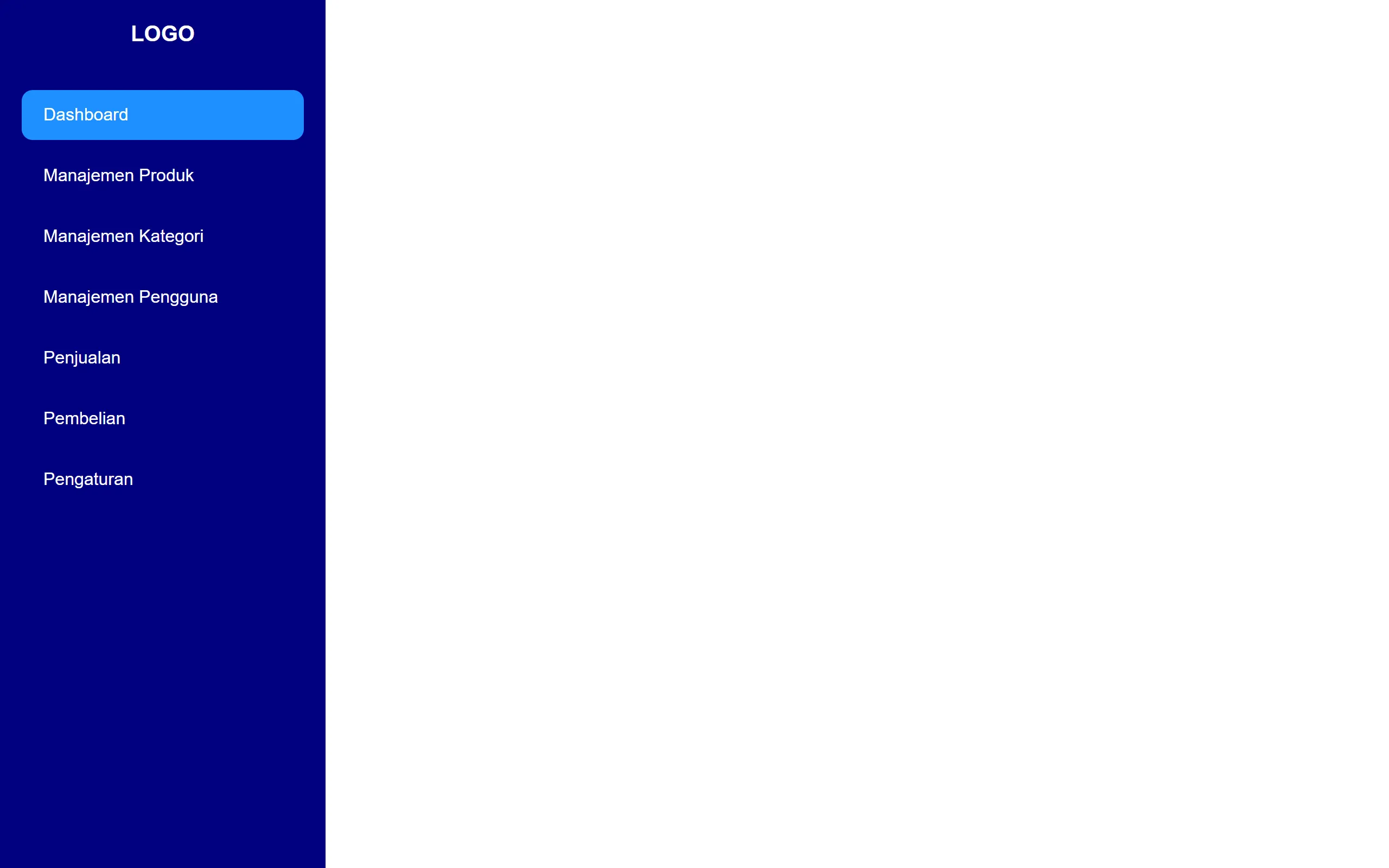 Sidebar Dashboard Panel