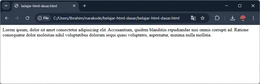 Elemen Paragraf HTML