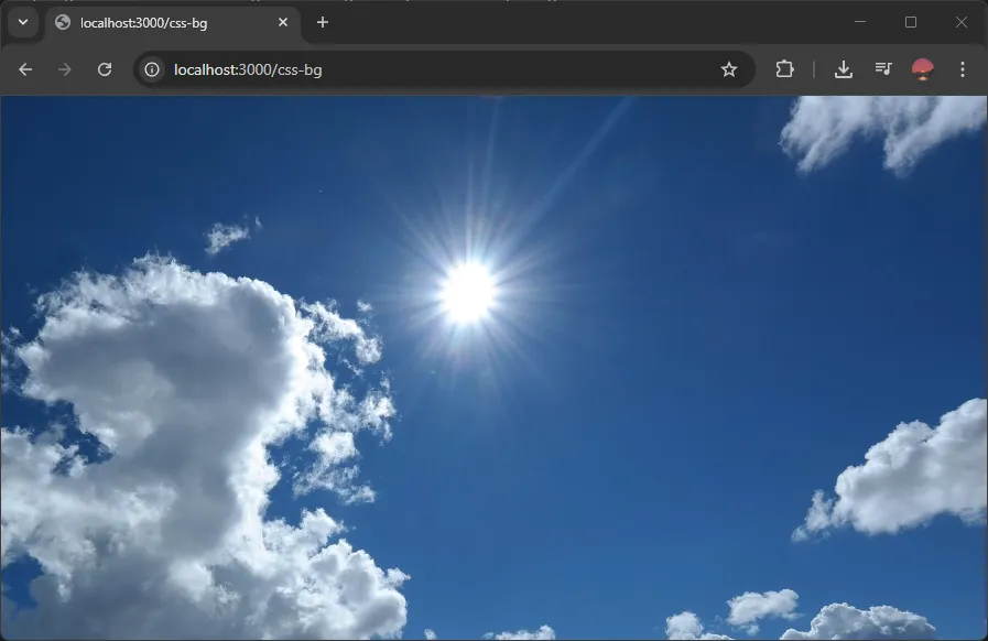 Hasil mengatur ukuran gambar di background cover