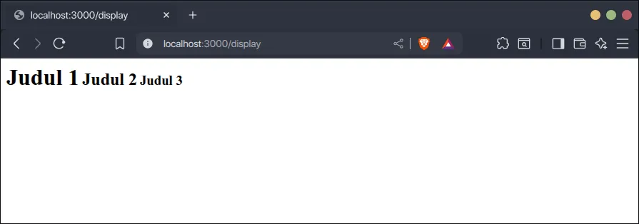 Hasil Display Inline