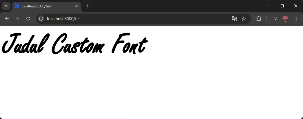 Hasil mengubah font teks