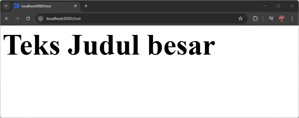 Hasil mengubah ukuran teks