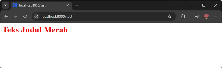 Hasil mengubah warna teks