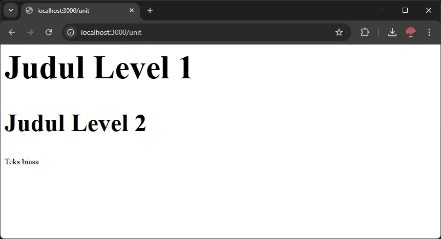 Hasil satuan ukuran rem