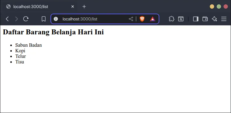 Membuat Daftar di HTML