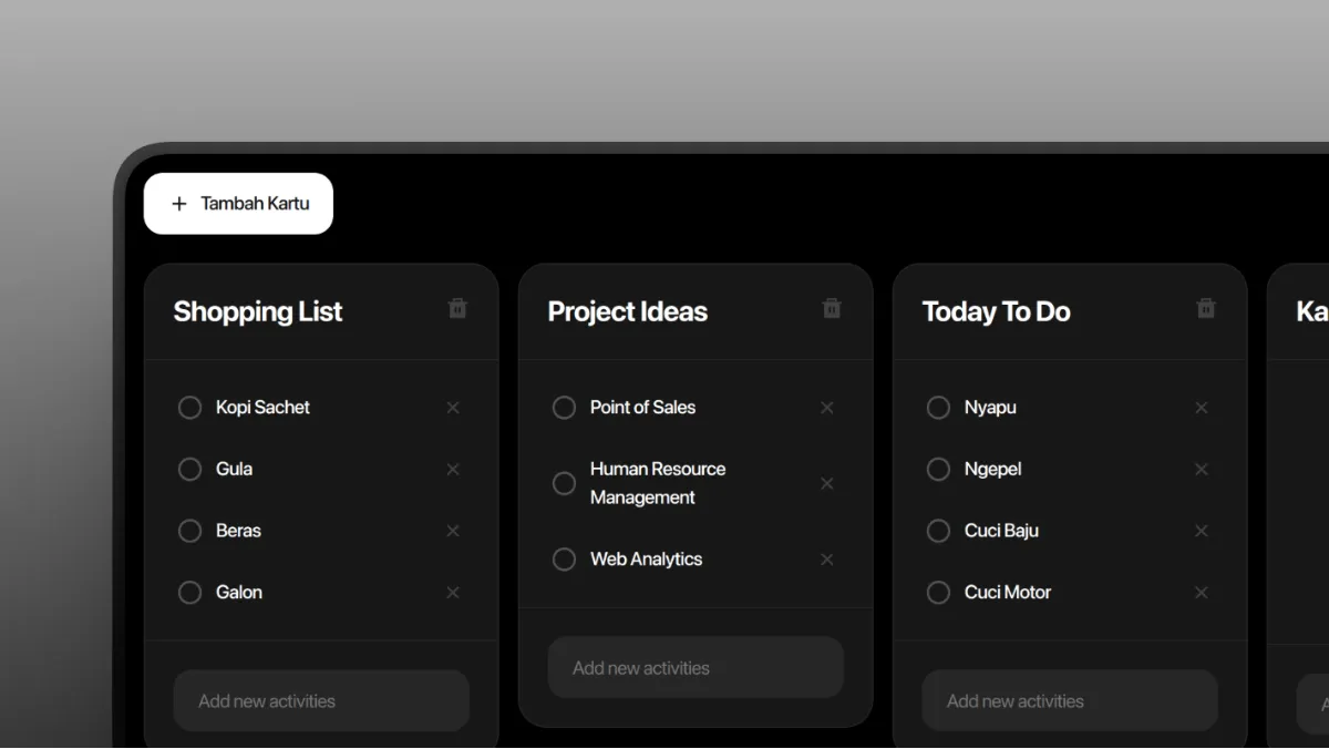 V-Todo - Card Based Task Management