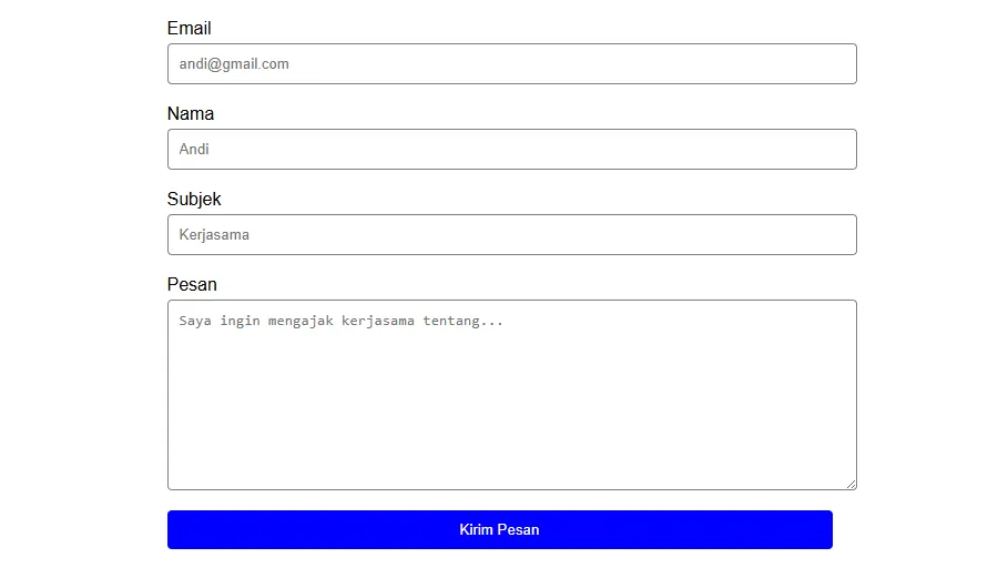 Style form website pribadi